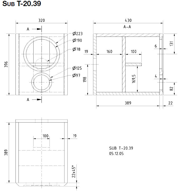 Visaton subwoofer Box enclosure design diy how to building Speaker box projects loudspeaker plans cabinet diagram